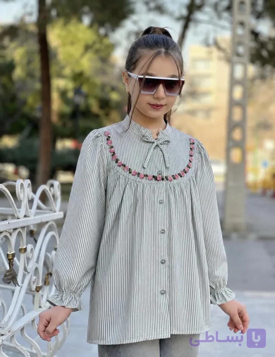 شومیز دخترانه نوجوان گل رز