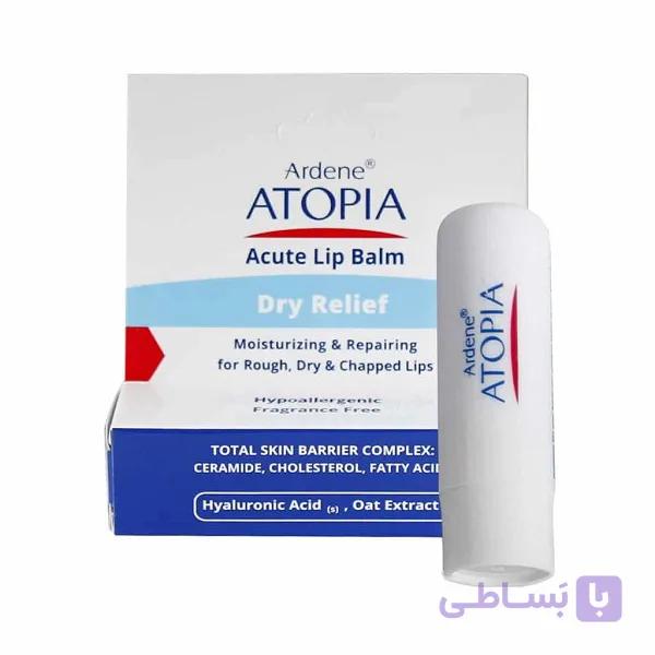 بالم لب آتوپیا آردن سری Dry Relief وزن ۴.۵ گرم – مناسب لب‌های خشک و حساس — تصویر 1