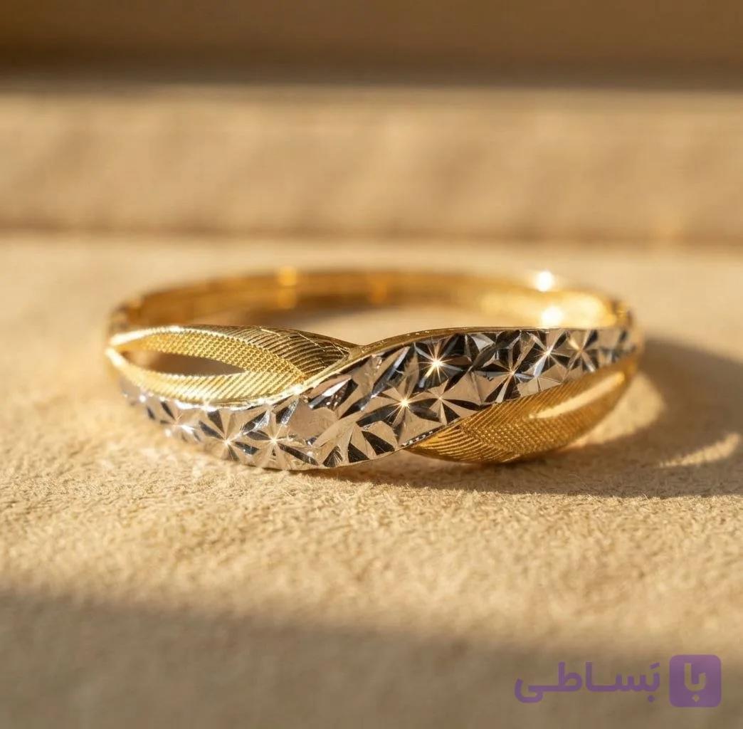 انگشتر طلا زنانه طرح توری