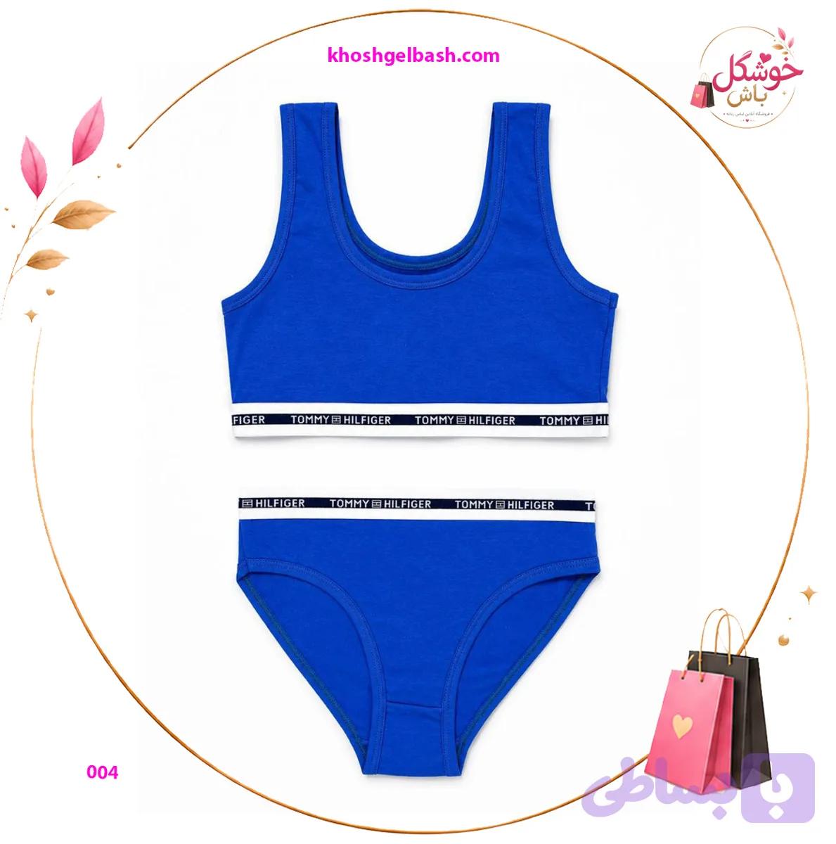 ست نخی نیم تنه و شورت دخترانه طرح کش اسپرت کد 004