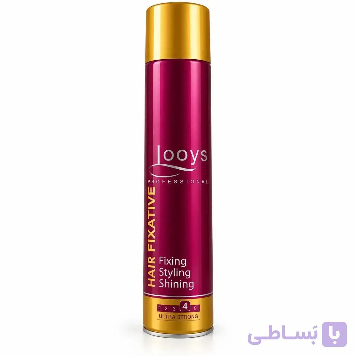 اسپری حالت دهنده مو لوییز Looys Hair Fixative – درجه 4 حاوی پرو ویتامین B5 — تصویر 1