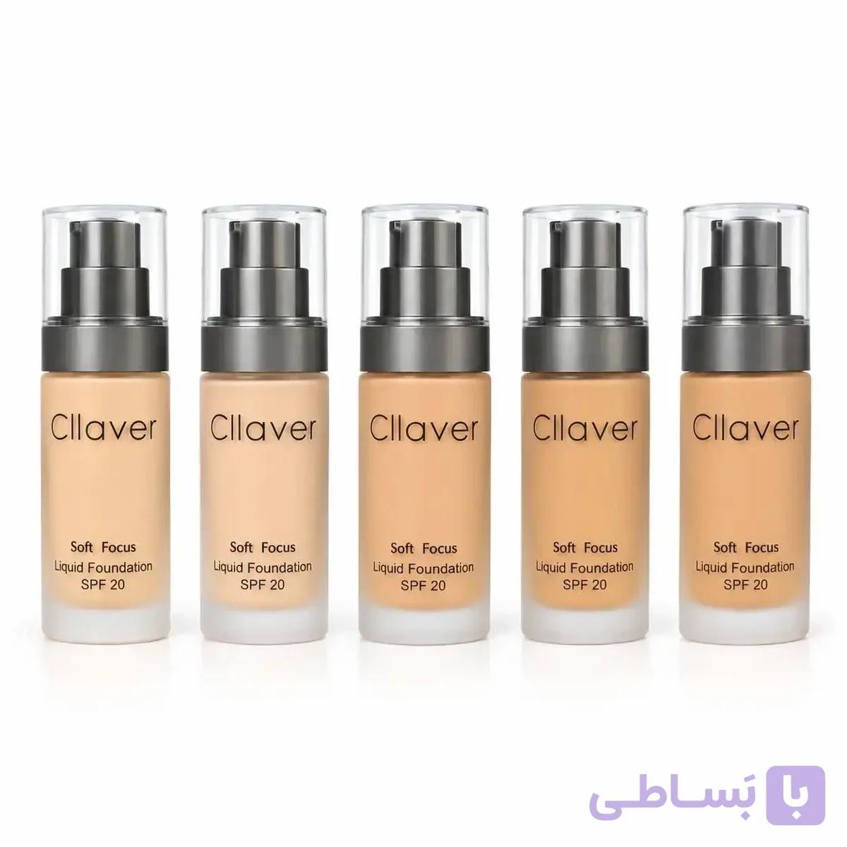 کرم پودر مایع کلاور Cllaver مدل Soft Focus با SPF20 حجم 35 میل — تصویر 1