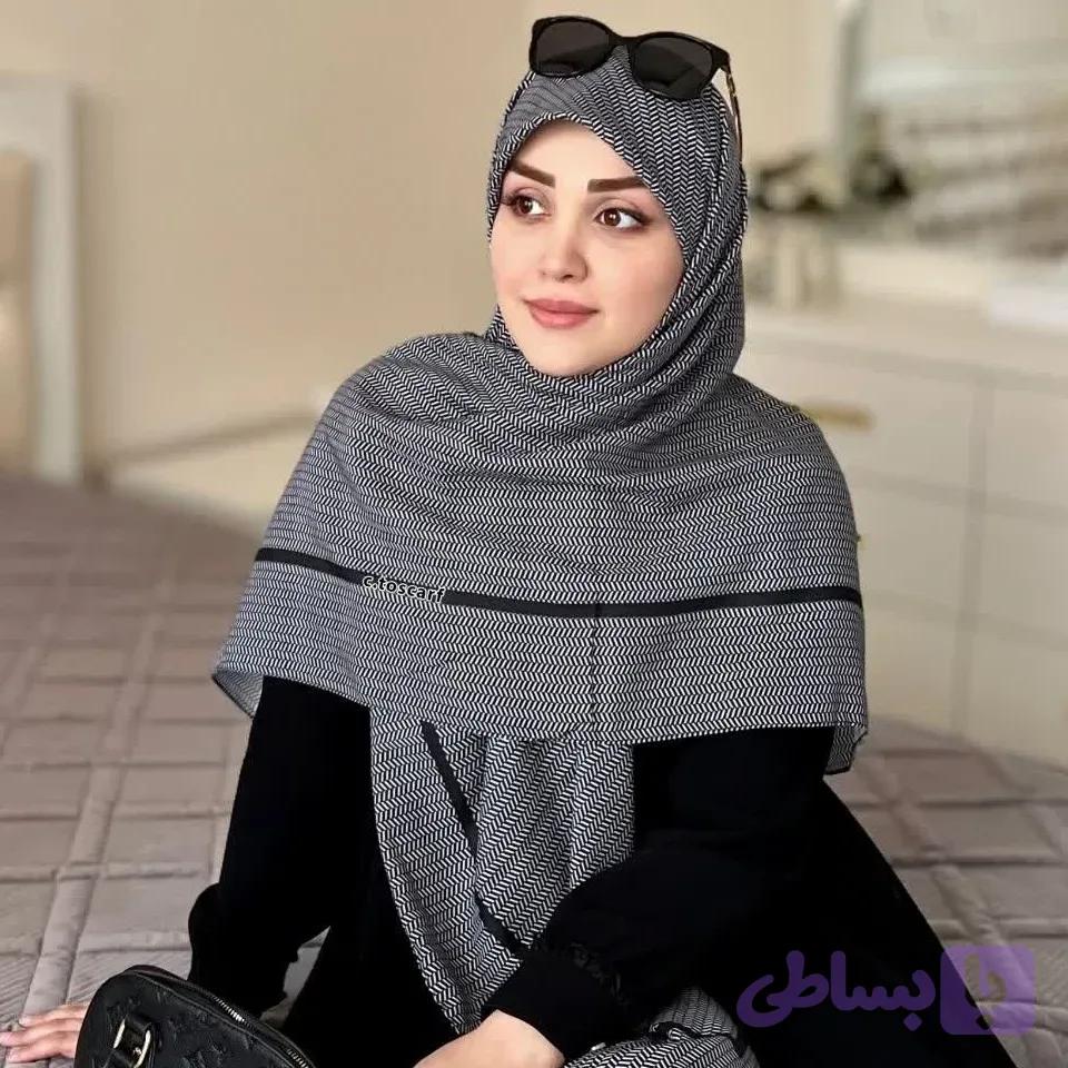 روسری نخ کاستوم طرح مارال ابعاد 140 در 140