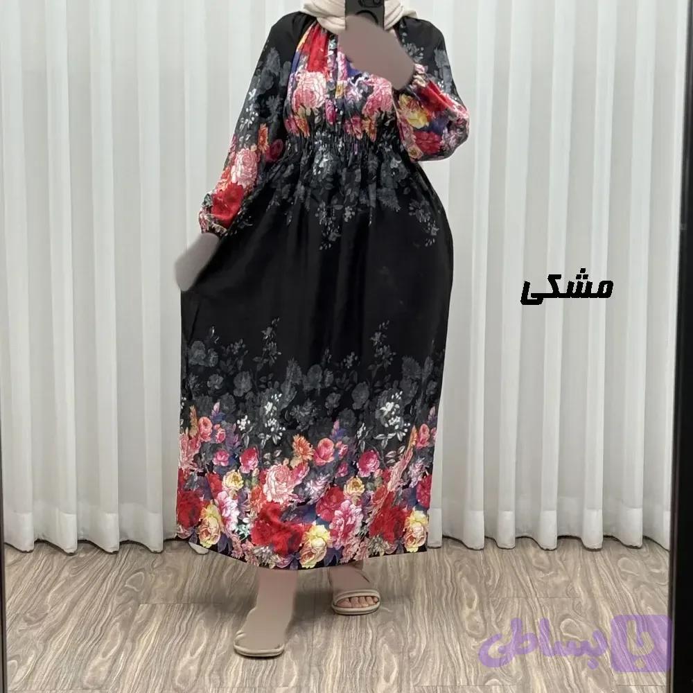 پیراهن ساحلی زنانه نخی فری سایز مناسب تا سایز 48