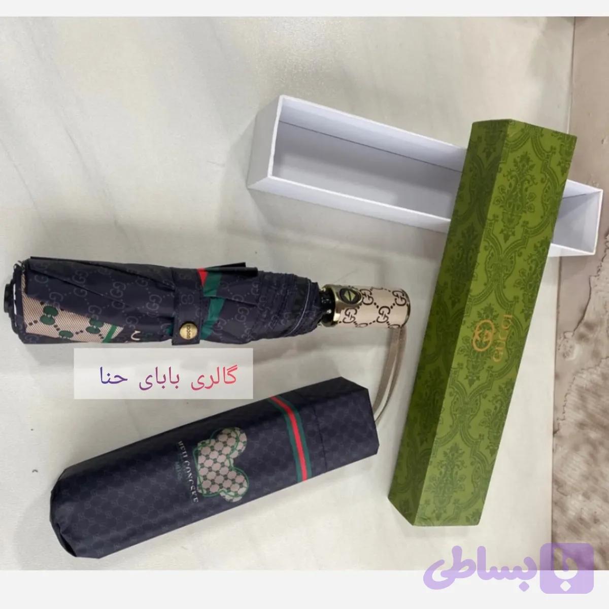 چتر اتوماتیک گوچی مدل جعبه ای ضد باد و ضد آب