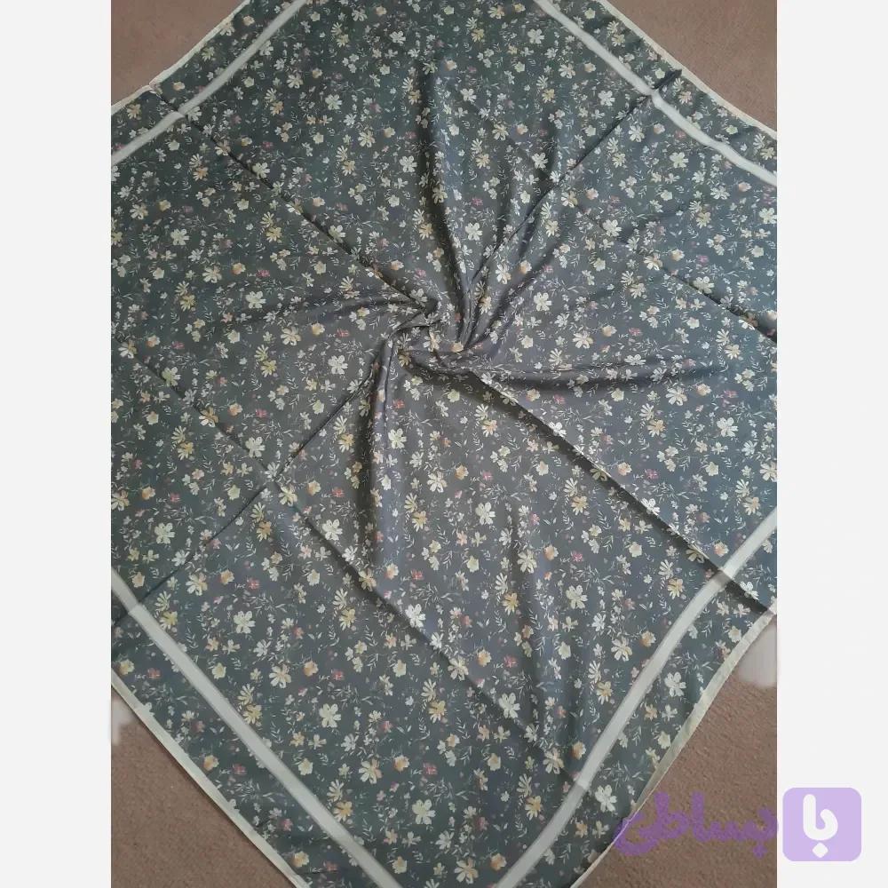 روسری نخی گل ریز تابستانی قواره 100 سانت