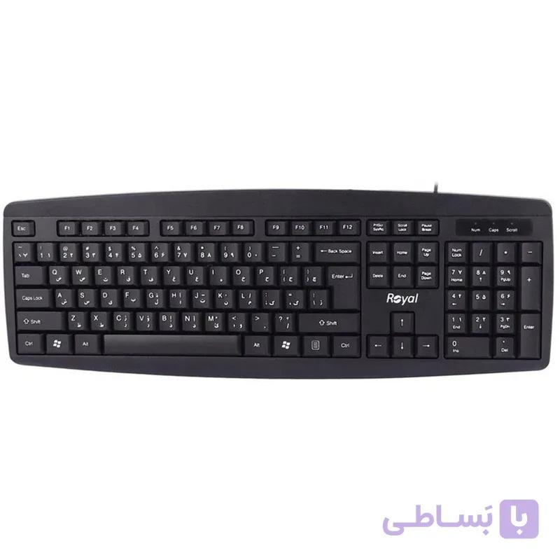 کیبورد باسیم رویال مدل RK-315 با حروف فارسی — تصویر 1