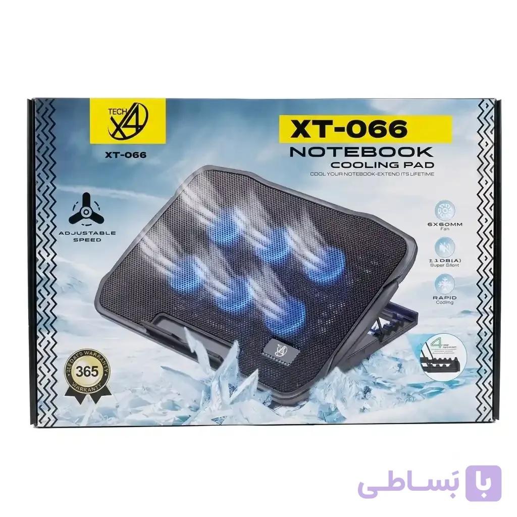 کول پد و پایه خنک کننده لپ تاپ TECH X4 XT-066 (دارای ۶ فن و هاب USB)