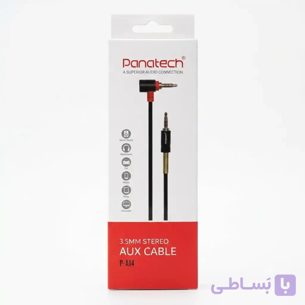 کابل AUX پاناتک Panatech P-A14 طول ۱.۸ متر – جک ۹۰ درجه