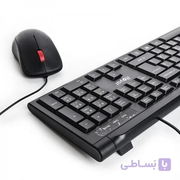 کیبورد و ماوس سیم دار رویال Royal RKM-720 با حروف فارسی — تصویر 1