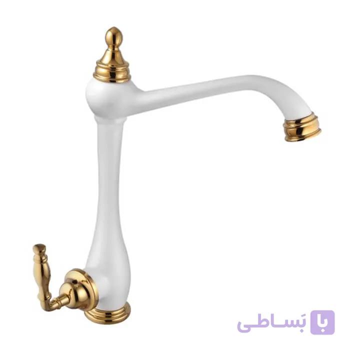شیر آشپزخانه اوج مدل فابیان سفید طلایی