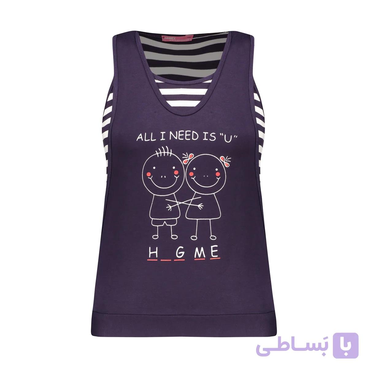 تیشرت تاپ زنانه نخ پنبه اسپرت طرح فانتزی و خاص (فری تا 40)