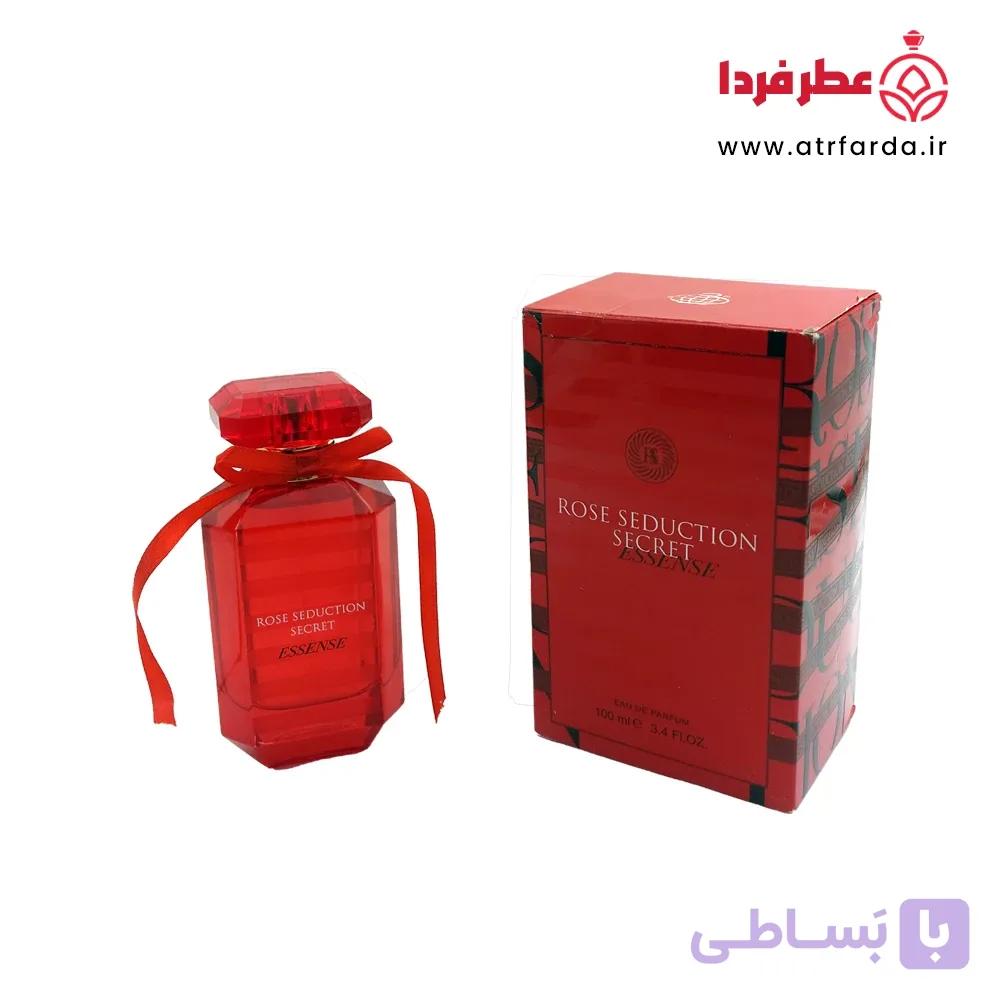 عطر ادکلن فرگرانس ویکتوریا سکرت زنانه مدل بامبشل اینتنس مدل اسنس (Rose Seduction Secret Essense) حجم 100 میل — تصویر 1