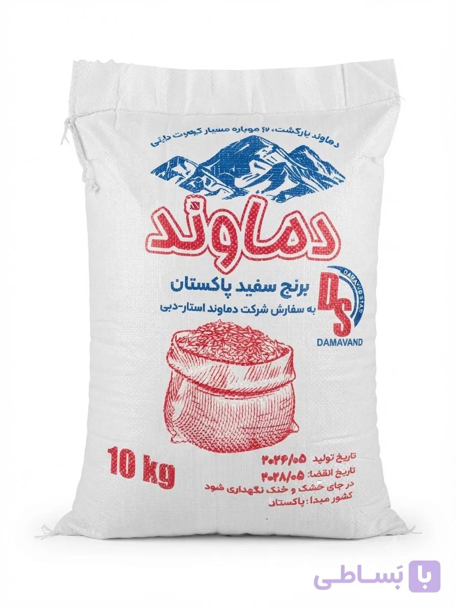 برنج پاکستانی IRRI6 محسن وزن 10 کیلوگرم — تصویر 1