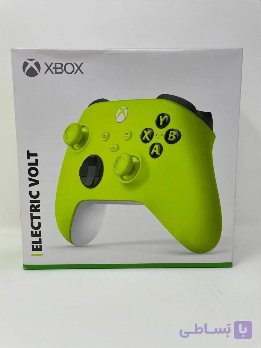دسته بازی Xbox One Series S X رنگ Electric volt جعبه باز — تصویر 1