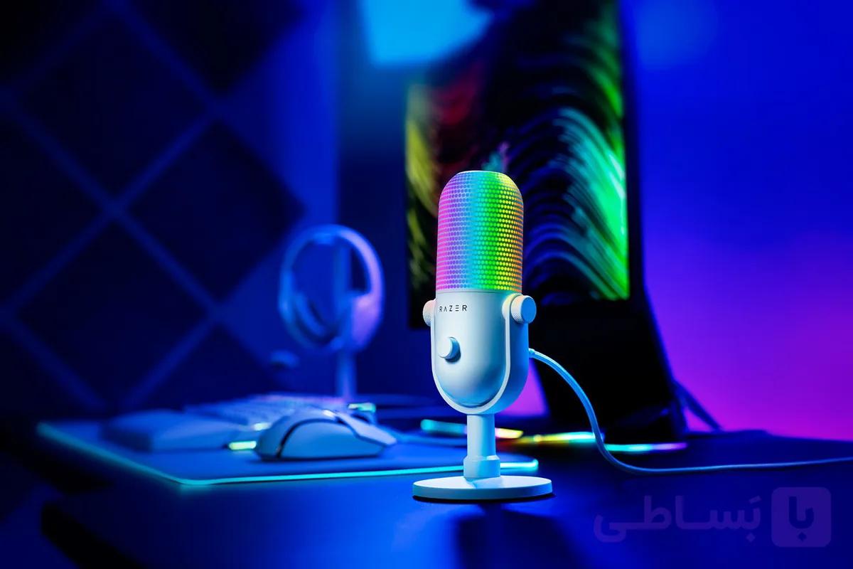میکروفون ریزر Razer Seiren V3 Chroma RGB – سفید — تصویر 1