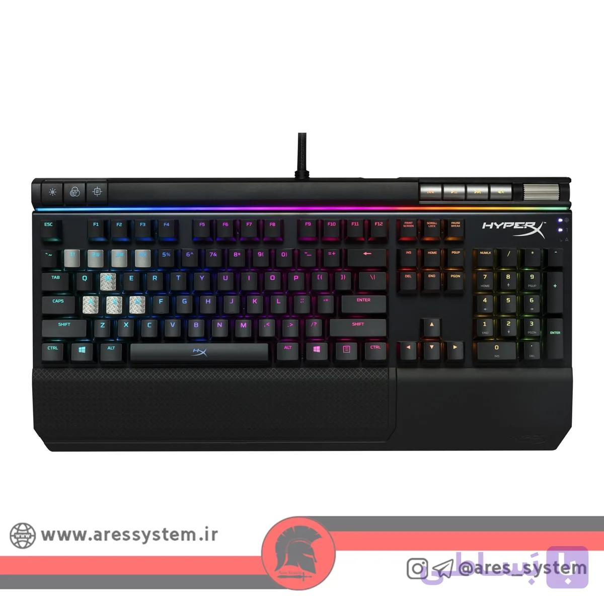 کیبورد مخصوص بازی هایپرایکس ALLOY Elite RGB — تصویر 1