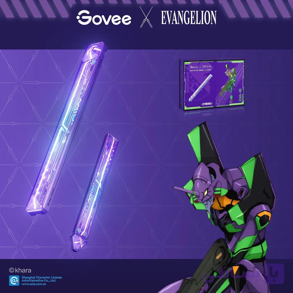 پنل روشنایی هوشمند گیمینگ دیواری 6 + 2 عدد گووی Govee x Evangelion Gaming Wall Light — تصویر 1