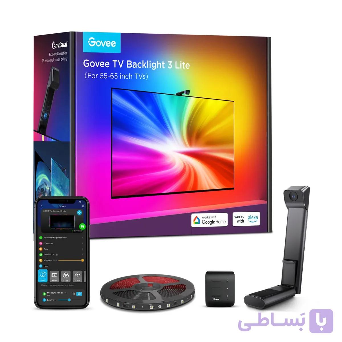 نور پس زمینه تلویزیون Govee TV Backlight 3 Lite مناسب 85-75 اینچ — تصویر 1