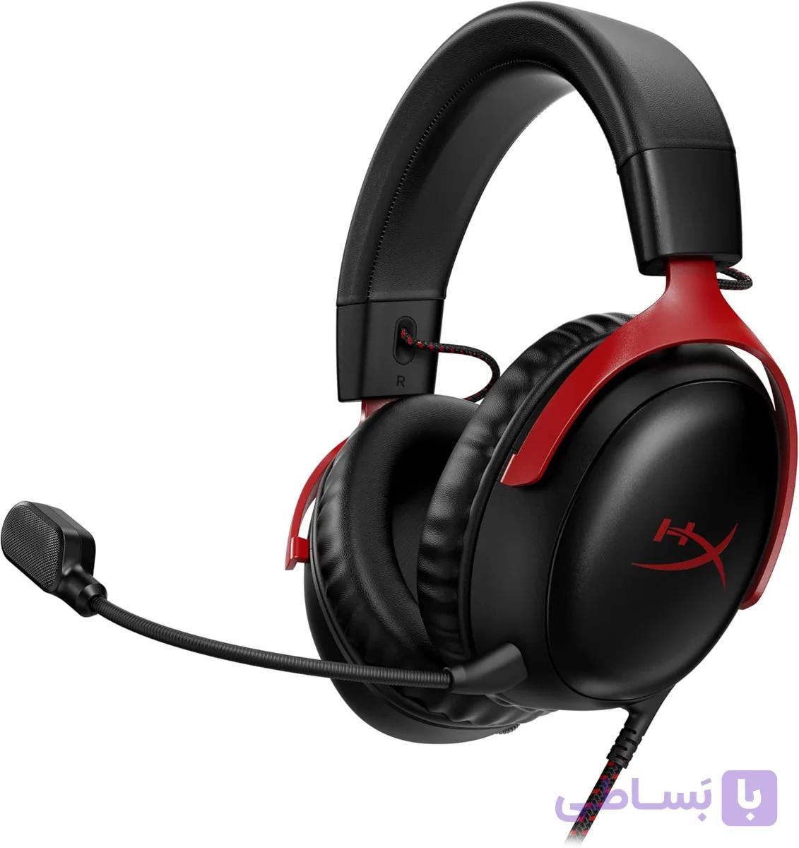 هدست گیمینگ کلود 3 هایپرایکس Hyperx Cloud III 3 – مشکی و قرمز — تصویر 1