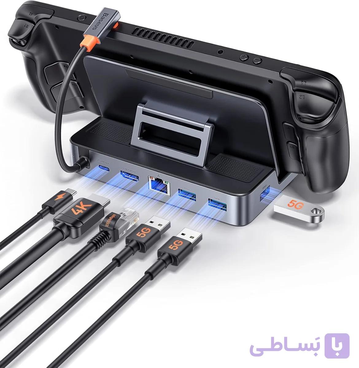 پایه کنسول دستی Baseus Steam Deck Dock برای Steam Deck و ROG Ally X — تصویر 1