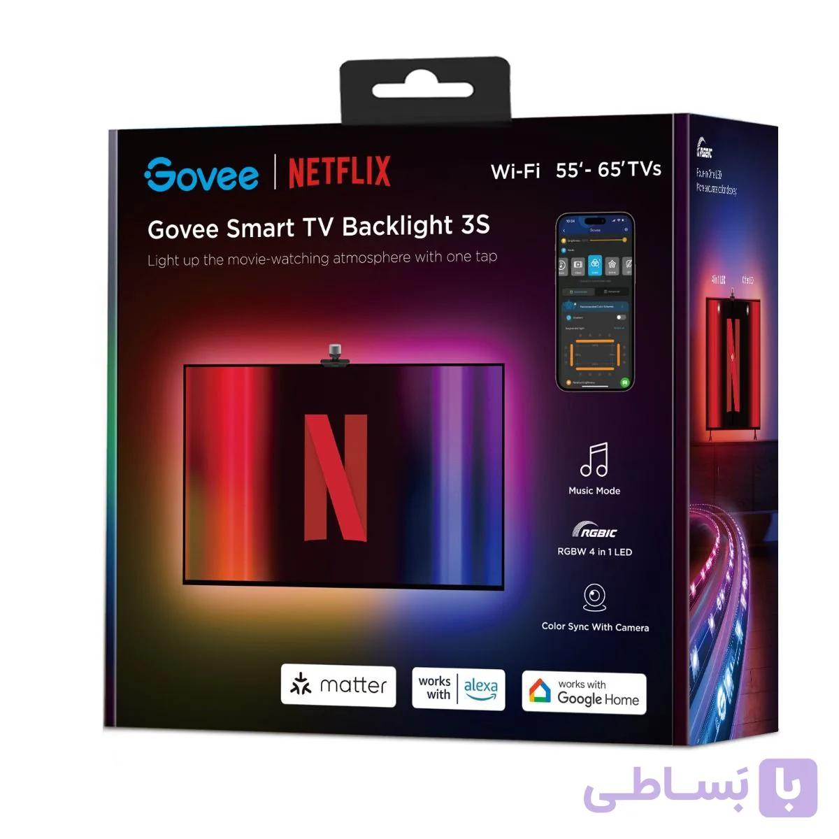نور پس زمینه  Govee Envisual TV Backlight 3S (55~65 inch) t3s (Netfilx) — تصویر 1