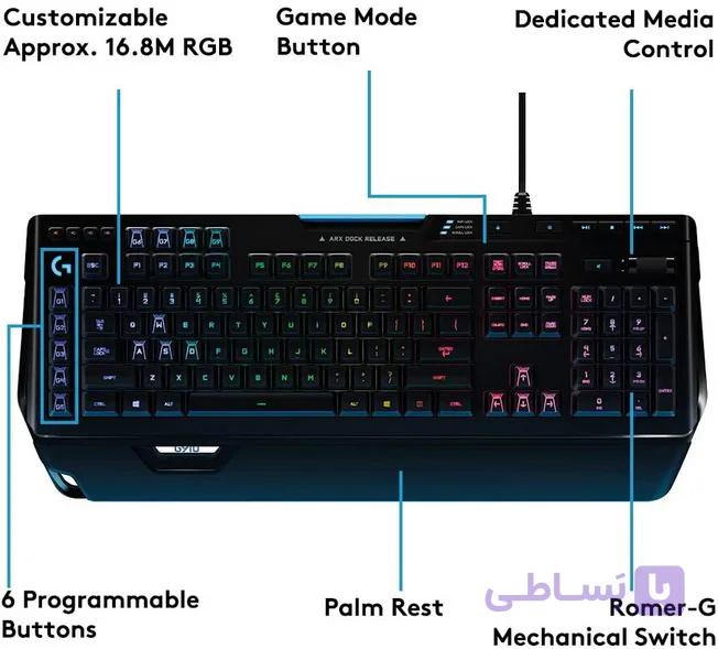 کیبورد مخصوص بازی لاجیتک مدل G910 Orion SPECTRUM — تصویر 1