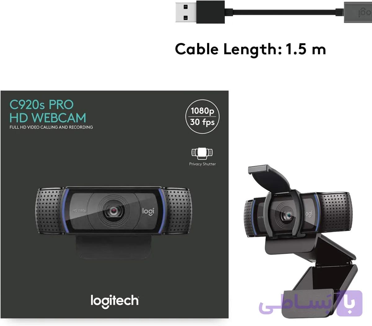وب کم لاجیتک Logitech C920S HD Pro جعبه باز — تصویر 1