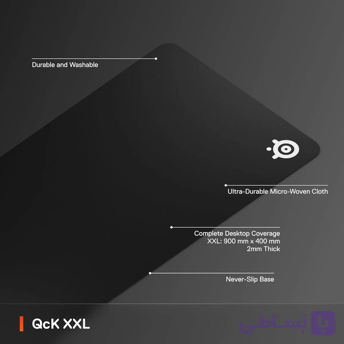 موس پد استیل سریز ضدلغزش SteelSeries QcK Gaming Mouse Pad – XXL Cloth — تصویر 1