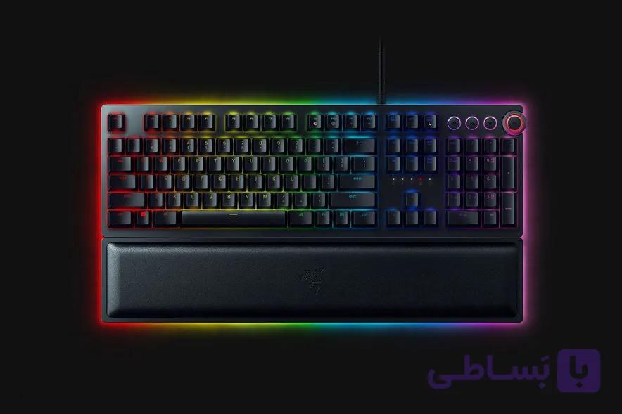 کیبورد گیمینگ باسیم ریزر مدل Huntsman Elite Purple Switch — تصویر 1