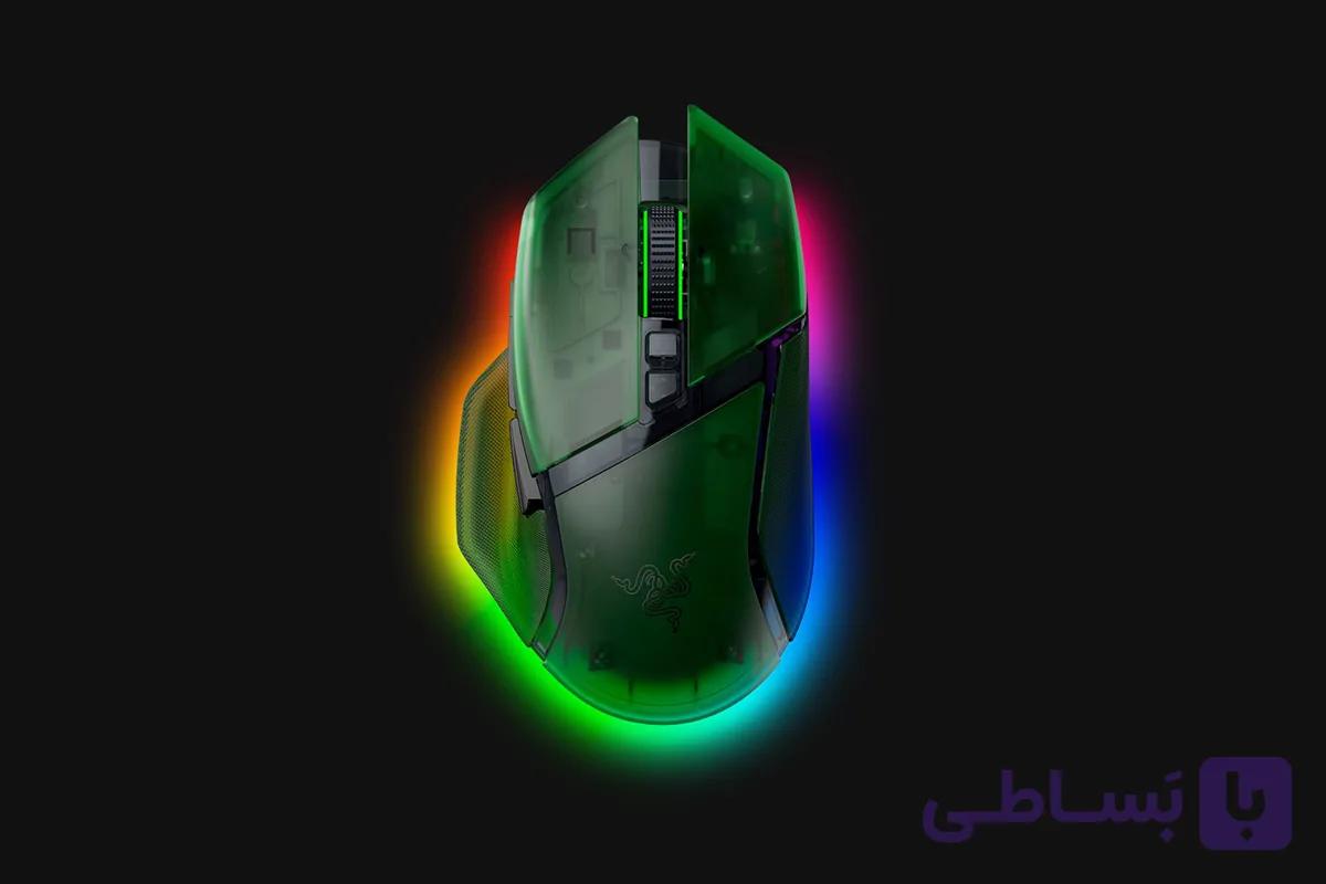 ماوس گیمینگ بی‌سیم Razer Basilisk V3 Pro 35K – نسخه فانتوم سفید (Phantom Edition White) — تصویر 1