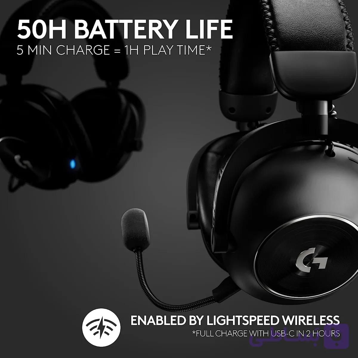 هدست گیمینگ بی سیم G PRO X 2 LIGHTSPEED – مشکی – جعبه باز — تصویر 1