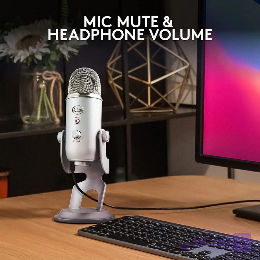 میکروفون بلو (نقره ای) Blue Yeti — تصویر 1