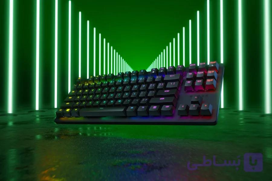 کیبورد گیمینگ huntsman tournament edition جعبه باز — تصویر 1