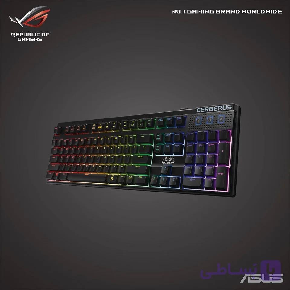 کیبورد گیمینگ Asus Cerberus RGB برند ایسوس — تصویر 1