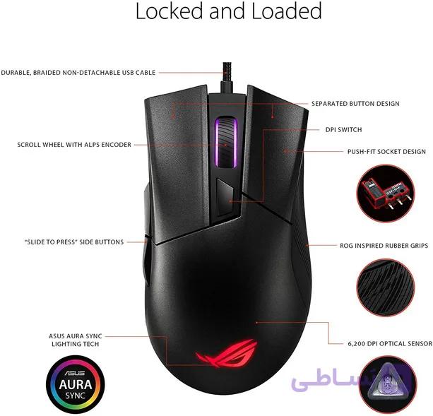 موس گیمینگ ایسوس ROG Gladius II Core — تصویر 1