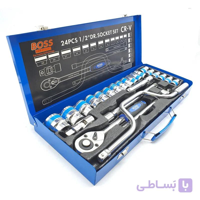 آچار بکس جغجغه ای باس مدل 24PCS-CR-V مجموعه 24 عددی