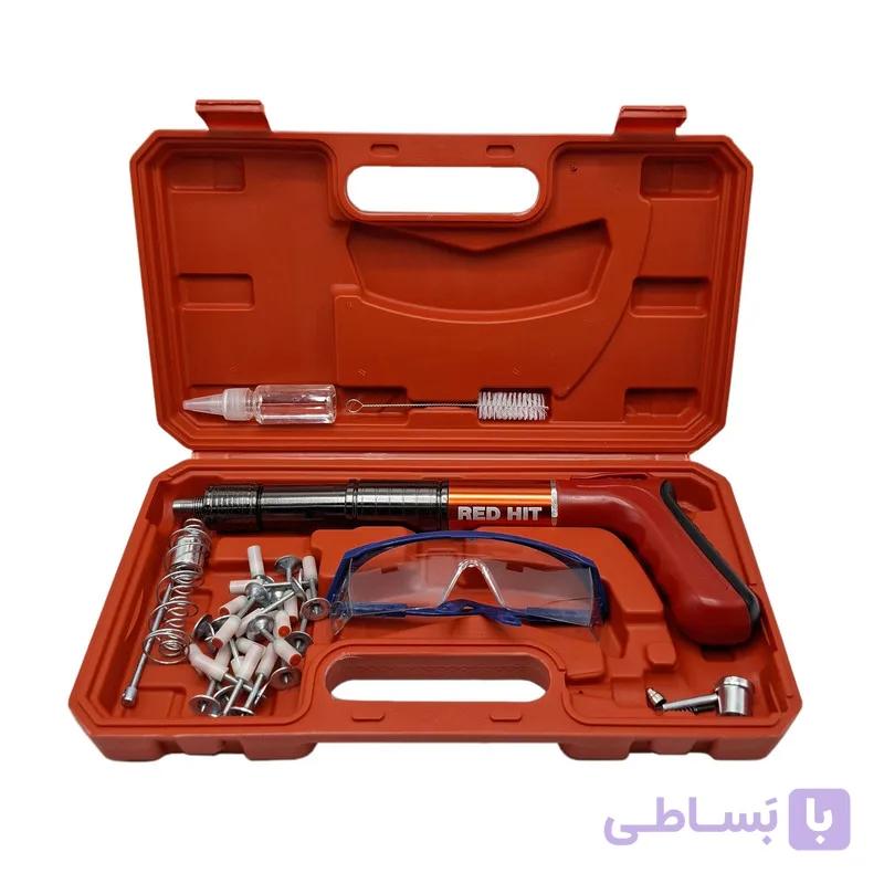 میخ کوب رد هیت مدل 001 سایز 20 -50 میلی متر به همراه 20 عدد میخ چاشنی مجموعه 30 عددی