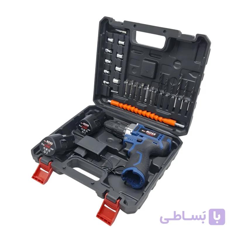 مجموعه 29 عددی دریل پیچ گوشتی شارژی 10 میلی متری 18 ولت باس مدل LIFE_STYLE کد 2