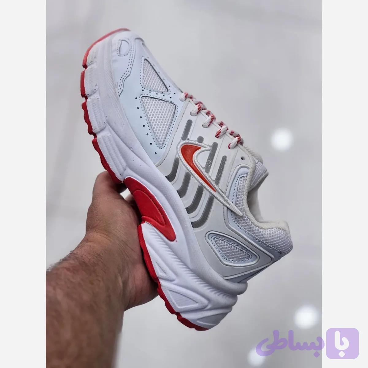 کفش اسپرت نایک دخترانه و پسرانه رنگ سفید قرمز سایز 37 تا 40