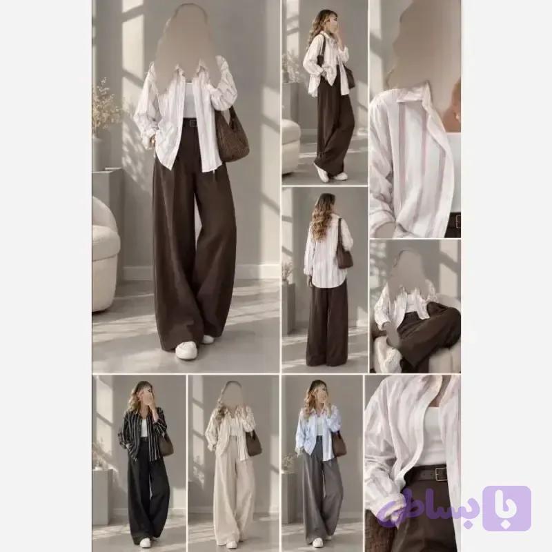 شومیز راه راه جنس بوگاتی قد 75