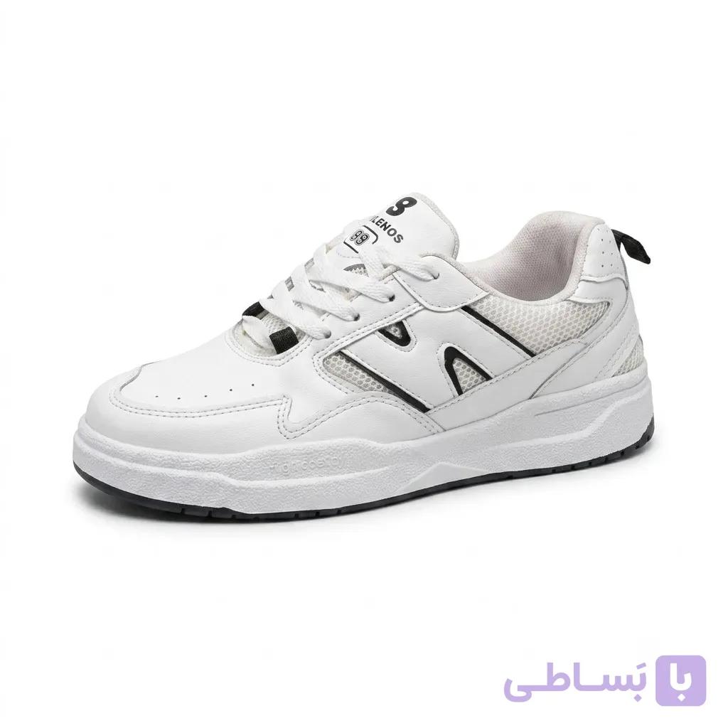 کفش اسپرت زنانه نیوبالانس طرح ونس چرم صنعتی سفید روزمره راحتی