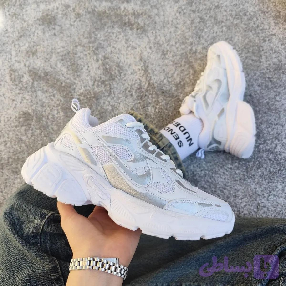 کفش نایک مردانه مدل ورمر سفید طوسی