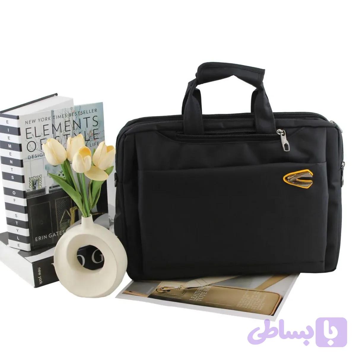کیف مردانه سه کاره اداری رسمی پارچه ای ابعاد 40 در 30 در 10 سانتیمتر