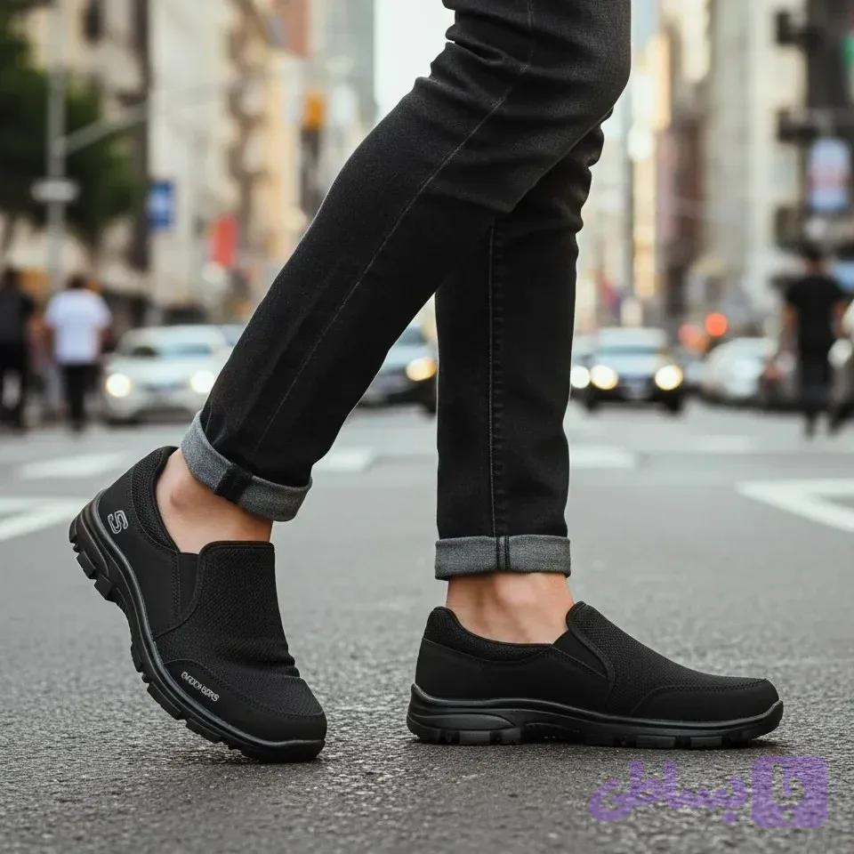 کفش پیاده روی و روزمره مردانه و زنانه مدل نسیم تاب مشکی