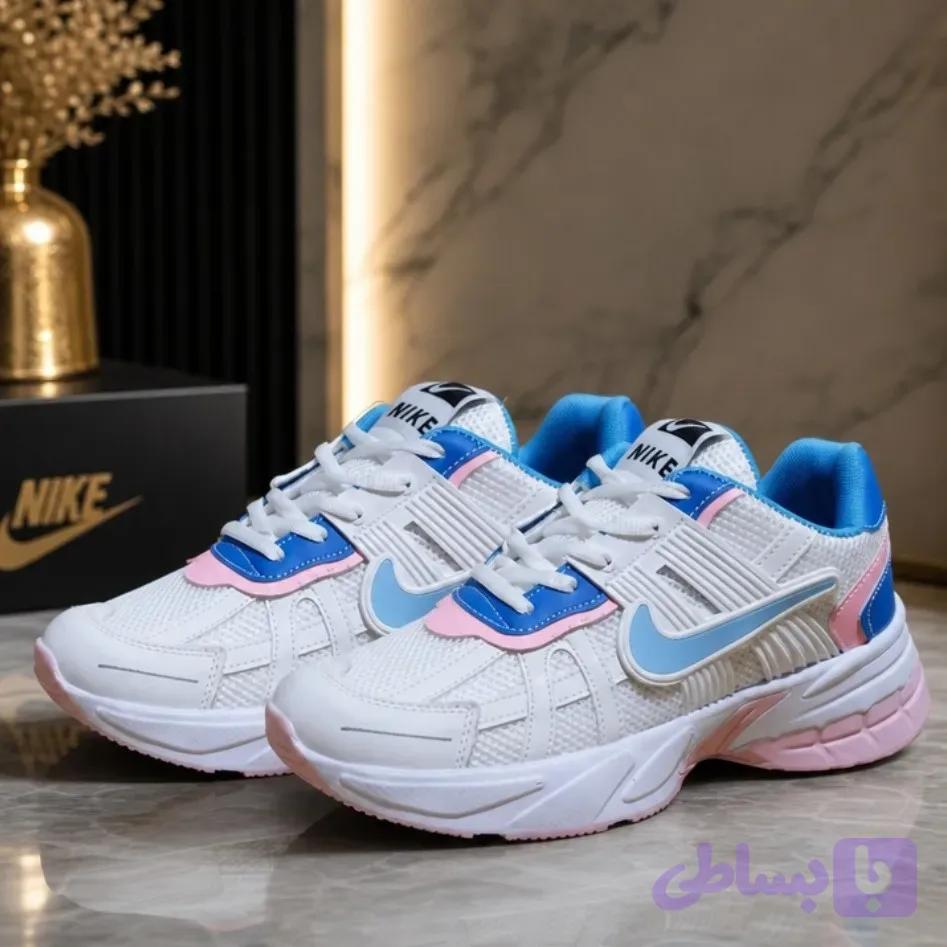 کفش کتانی زنانه نایک مدل V2K پاستیلی مناسب پیاده روی و باشگاه سایز 37 تا 40
