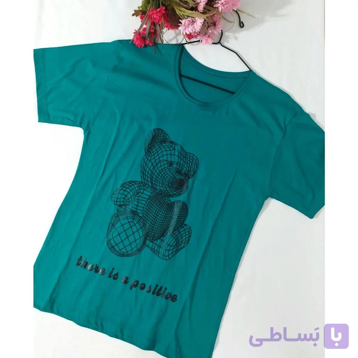 تیشرت زنانه دخترانه طرح سه بعدی