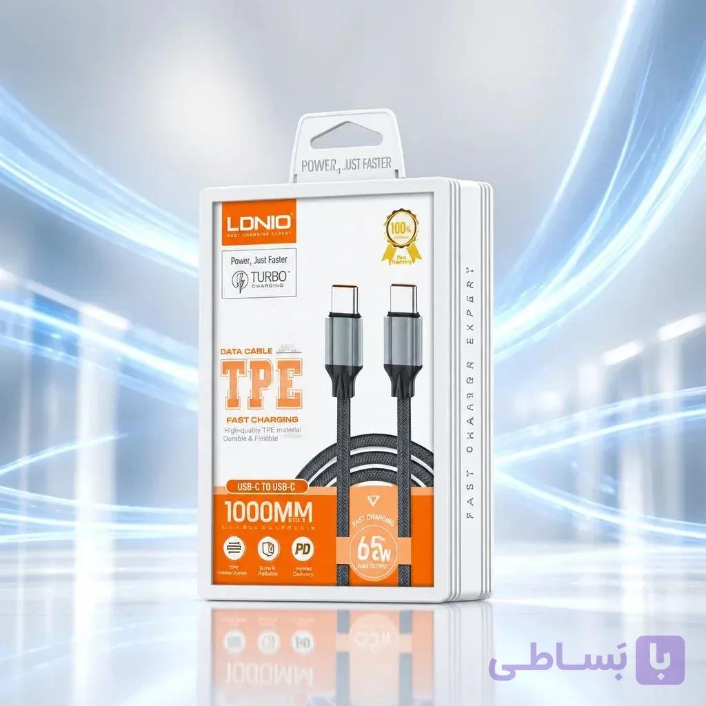 کابل شارژ فست و انتقال داده LDNIO مدل LC441C-65W — تصویر 1