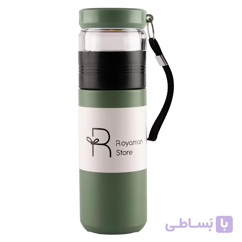 فلاسک دمنوش استیل صافی‌دار مدل Royaman | فلاسک دوجداره مخصوص چای و دمنوش — تصویر 1