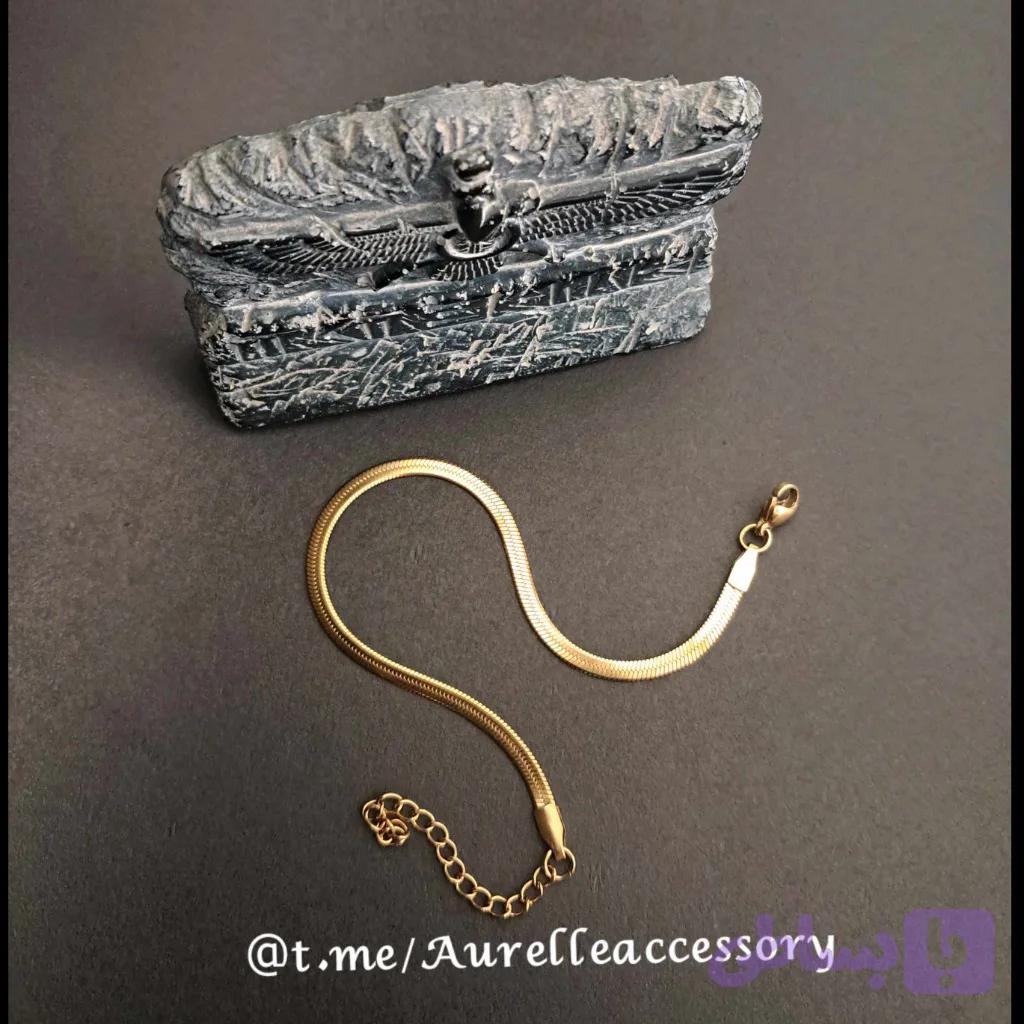 دستبند ماری استیل رنگ ثابت و ضد حساسیت — تصویر 1